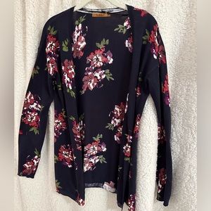 Open front, lightweight cardigan.